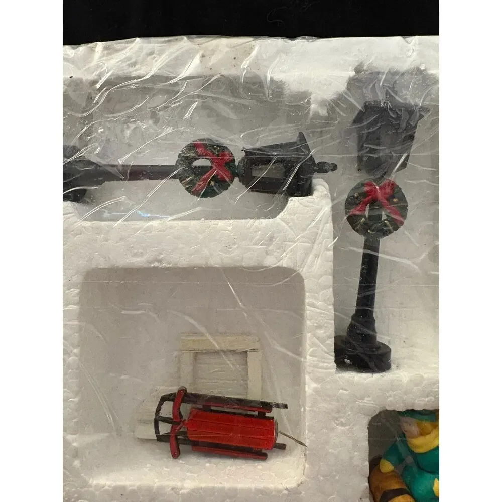 Department 56 Large Set Village Accessories Many Pieces Trees Lights Figurines